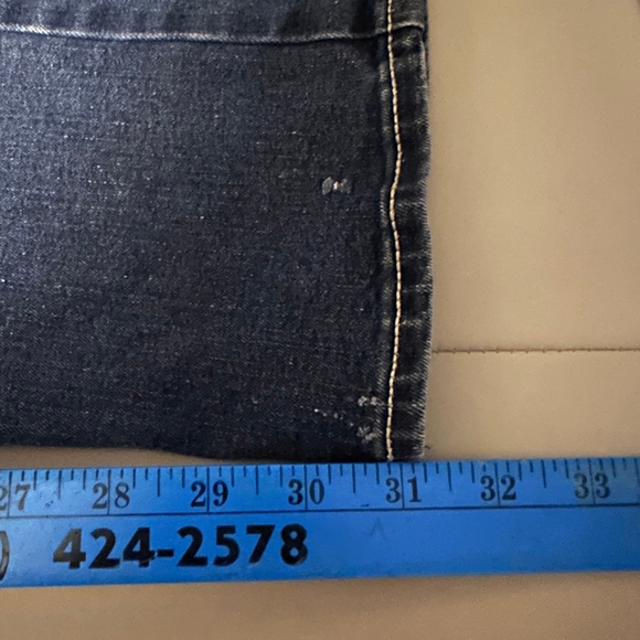 VTG Men's Petrol Grease Monkey Slim Straight Distressed Jeans Size 34 Blue Denim - Picture 10 of 10